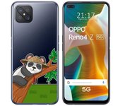 Tumundosmartphone Funda Gel Transparente para Oppo Reno 4Z 5G diseño Panda Dibujos
