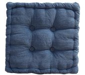 Cojín de pana para suelo, cojín cuadrado de pana, cojín de meditación, cojín de pana con mechones, cojines cuadrados y redondos para silla, sofá, tatami, yoga, interior y exterior (naranja)