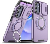 Design Case for Samsung A13 A14 A15 A23 A25 A54 5G 360 Full Body Rugged Protective Slide Camera Stand Protection Ring Cover