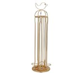 Soporte de almacenamiento de cápsulas de café de hierro giratorio de 360 grados para cafetería casera, dorado