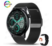 Reloj inteligente nuevo con pantalla HD, Bluetooth, llamadas, música, oxígeno en sangre, presión arterial, multideporte, conteo de pasos