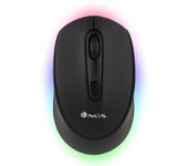 Ratón Inalámbrico por Bluetooth NGS Smog-RB/ Batería recargable/ Hasta 1600 DPI/ Negro