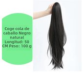 DIFEI Synthetic Grab Clip Ponytail Hair Extension Wig Natural Black 60CM Clip On Woman Horse tail Wig Long Straight Hairpiece