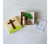Caja de Semana Santa | Set de Caja de Pascua, Juego de Resurrección de Caja de Semana Santa DIY, 7 Sets de Historia de Pascua de Resurrección, Decoraciones Religiosas de Pascua para Rellenar Canastas
