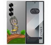 Tumundosmartphone Funda Carcasa Dura Transparente para Samsung Galaxy Z Fold 6 5G diseño Mono Dibujos