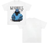 2024 Popular Style Kendrick Lamar Hip Hop Rap Print Short Sleeve T-shirt American Casual Loose The Current Hot Style Comfortable