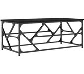 vidaXL Mesa de centro madera contrachapada 100x50x40 cm Negro, Roble Sonoma, Roble ahumado Mesita de Salón o Comedor o Auxiliar Mesa de Café Meuble Salón