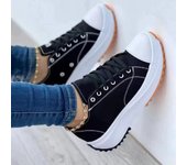 2024 Plus Size Woman Platform Sneakers Women Casual Shoes Female Canvas Shoes Tennis Ladies Walking Chunky Sneakers Lace Up Shoe