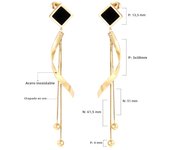 LUXUKISSKIDS Stainless Dangling Earrings Long Tassel Drop Steel Gold Pendients Korean Fashion Women Fairy Wedding Party Piercing