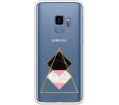 Funda compatible con Samsung Galaxy S9 - Rombos Triangulo Marmol