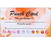 Paquete de 50 tarjetas de recompensa de fidelidad de 5 x 9 cm, ideal para estudiantes y profesores de aulas de negocios.