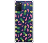 Funda compatible con Samsung Galaxy A03s - Patron sandias y pinas