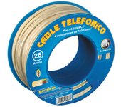 Cable telefónico manguera plana carrete de 100 Electro Dh 49.050/4/M, color marfil, 8430552031993