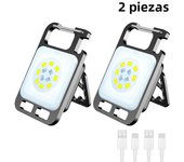 Mini Flashlight Work LED Light Rechargeable Lamp Pocket COB Keychain Portable Flashlight Outdoor Camping Small Light Corkscrew