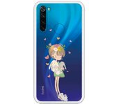 Funda compatible con Xiaomi Redmi Note 8 - Nina fondo corazones