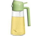 ONFENG OF2533 Pulverizador Aceite Spray Cristal 2 IN 1  Aceitera Antigoteo  Spray Aceite Cocina Para Freidora De Aire  Rociador Para Cocinar  Dosificador 450ml