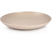 Plastic Forte - Plato Classic Llano 25 cm Reutilizable. Ideal Fiestas. Marrón