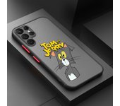 Tom and Jerry Cartoon Art For Samsung Galaxy S24 S23 S22 S21 S20 Ultra Plus FE Note 20 5G Frosted Translucent Phone Case