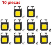1-10PCS Mini LED 500LM Flashlight Keychain Multifunctional Portable COB Camping Lamps USB Charging Work Lights Fishing Lanterna