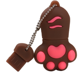 JASTER Cat Paw USB Flash Drives 64GB Colorful Pen Drive 32GB Free Key Chain Memory Stick 16GB Brown Pendrive Red U Disk Blue 8GB