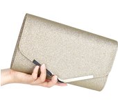 Bolso de mano Pequeño para Mujer, Cartera de Mano para Fiesta de Noche, at La Moda, Colone Dorado, para banquete