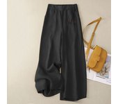 Summer Elastic Waist Solid Long Trousers 2024 ZANZEA Vintage Women Wide Leg Pants Work Pantalon Casual Loose Palazzo Oversize