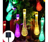 Water Droplets Solar String Lights Waterproof Outdoor Decoration Garland Fariy Lights Christmas Wedding Party Garden