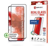 EVI Displex Full Cover Real Glass + Funda para Samsung Galaxy S22 Ultra