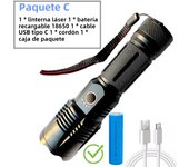 High Power Spotlight Long Range LED Flashlight Portable Charging Torch For Camping Night Fishing