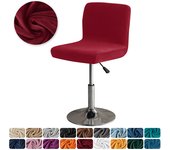 MA Fundas para sillas de Bar de Color sólido, fundas para asientos de taburete de Bar con respaldo corto de Jacquard, fundas para sillas de comedor de tamaño pequeño para banquetes de Hotel，oficina, Hotel, fiesta, sala de estar