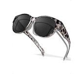 Gafas de sol polarizadas de Fitover para las mujeres, descabe Redondo de moda del Marco sobre los Vidrios con La Protección ULTRAVIOLETA