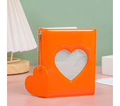 New 3-inch Solid Color Photo Album Love Hollow Photocard Holder with Heart Pendant Kpop Idol Cards Collect Book Polaroid Album