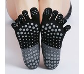 Five Fingers Yoga Socks Silicone Anti-slip Cotton Pilates Socks Women Backless Breathable Gym Fitness Running Dance Sports Socks