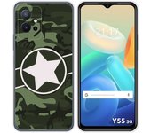 Funda Silicona para Vivo Y55 5G diseño Camuflaje 01 Dibujos