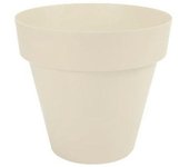 Plastiken TES - Maceta Redonda Clásica Diámetro 18 cm Capacidad 2.5L. Ecru