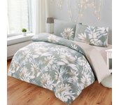 NQT Juego de Funda Nordica Estampada 3 Piezas de Microfibra para Cama de 90/135/150 - Funda Edredon 150x220 cm/220x220cm/220x240cm, Bajera 90/135/150x200+30 cm y 1 o 2 Funda Almohada 45x110 cm/50x75cm/50x90cm (Cuadricula Azul,Flor Nocturna,Corazones Chic)