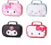 Sanrio Hello Kitty Pencil Case PU Cartoon Kuromi My Melody Cinnamoroll Portable Large Capacity Student Stationery Storage Bag