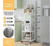 Kitchen Storage Shelf Multi-Layer Household Microwave Stove Rack with Pulley Kitchen Storage Cart Movable Household Floor Holder