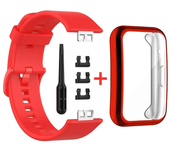 TPU Case+Silicone Band For Huawei Watch FIT Strap Smartwatch wrist Sport bracelet Smart watchband+cover fit watch Accessories