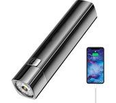 Mini linterna, linternas recargables USB, linterna móvil con batería incorporada, para ciclismo, camping
