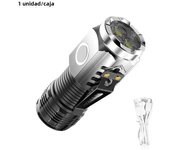Three-Eyed Monster Mini Flash Super Power Flashlight Rechargeable Portable Outdoor Lighting Long-Range Powerful Flash Lights