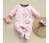MiniFox Baby Girls Clothes 100% Cotton Soft Newborn Romper Jumpsuit For Babies Rabbit Cow Animas Print Infants Bodysuit Onesies