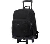 TOTTO - Mochila Escolar con Ruedas Grandes, Modelo Trik, Mochila Grande, Capacidad 27 Litros, Bolsillo para Portátil 14", Tablet, 2 Bolsillos para Botella, Correas en S para Mayor Comodidad, Resistente, Color Negro