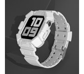 Tpu case+strap For Apple Watch Band 45mm 41mm 44mm 40mm 42mm 38mm TPU Transparent Watchband For Iwatch Series 3 4 5 6 SE 7 cover