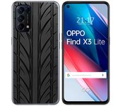 Tumundosmartphone Funda Gel Tpu para Oppo Find X3 Lite 5G diseño Neumatico Dibujos