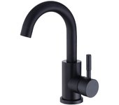 Grifo de baño o Cocina Pequeño, Grifo de Baño de Caño, Grifo Monomando de fregadero de Agua fría y Caliente, Negro