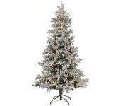 Arbol Led Pe 140X140X210 450Leds Nevado Blanco, Decoracióna de navidad para todos los hogares, Navidad Alpina Baqueira
