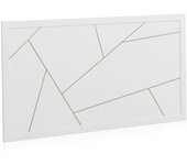 Cabezal Lacado Blanco Decorado En Oro 110X60 El mejor complemento para tu hogar. Fijalo