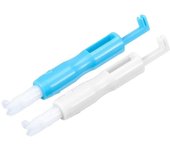 Paquete de 2 máquinas de coser, enhebrador de agujas, enhebrador rápido de agujas, enhebrador automático de agujas de coser, herramienta de enhebrador de agujas para máquina de coser de plástico