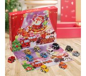 New 2024 Car Christmas Countdown Calendar Excavator Christmas Advent Calendars Digital Racing Blind Box Xmas Gift Toys for Kids